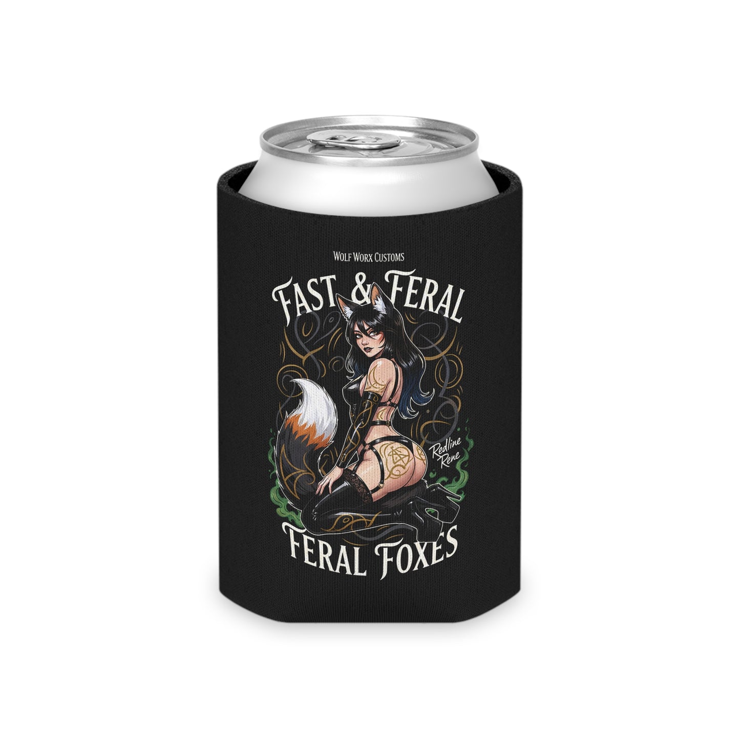 Feral Foxes Redline   Coozie