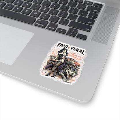 Wolf Worx Customs Fast & Feral Sticker