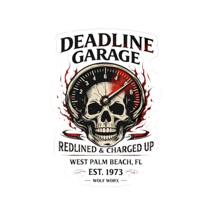 Wolf Worx Customs Deadline Garage Sticker