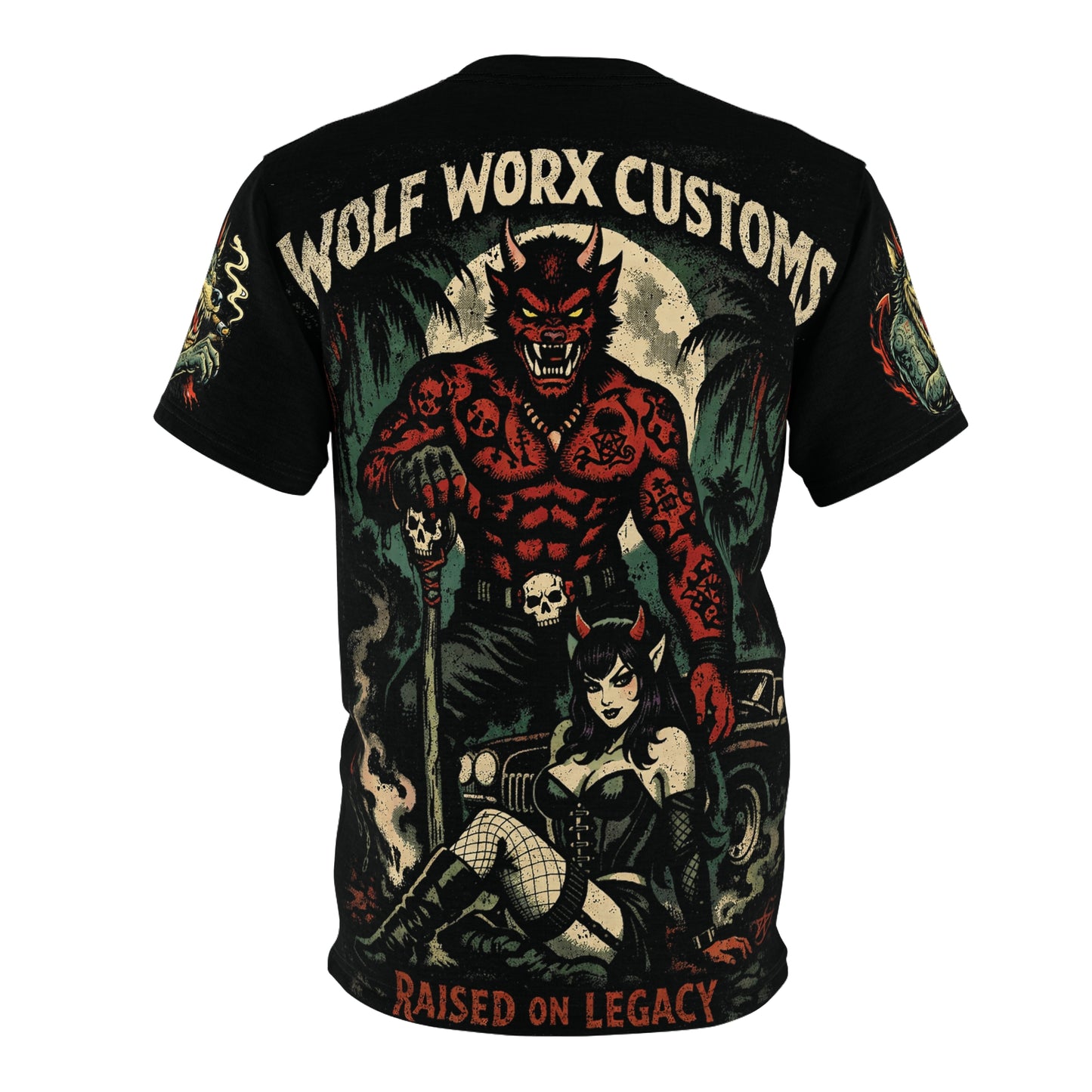 Wolf Worx Customs Raised On Legacy Swamp Devil Coop Inspired Vintage T- Shirt