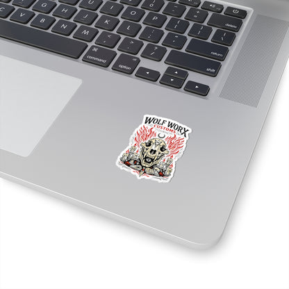 Wolf Worx Customs Skull Sticker