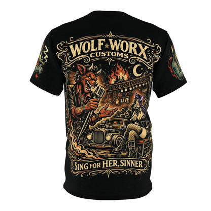 Wolf Worx Customs Raised On Legacy "Sing For Her Sinner" Coop Inspired Vintage T- Shirt