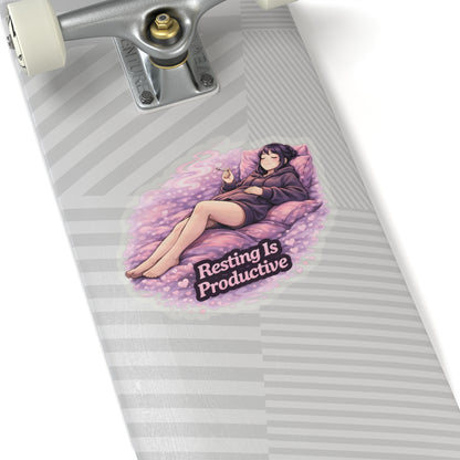 Kenzie Killz Manic Merch Resting Is Productive Sticker