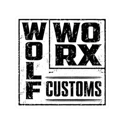 Wolf Worx Customs Typography 1 Sticker