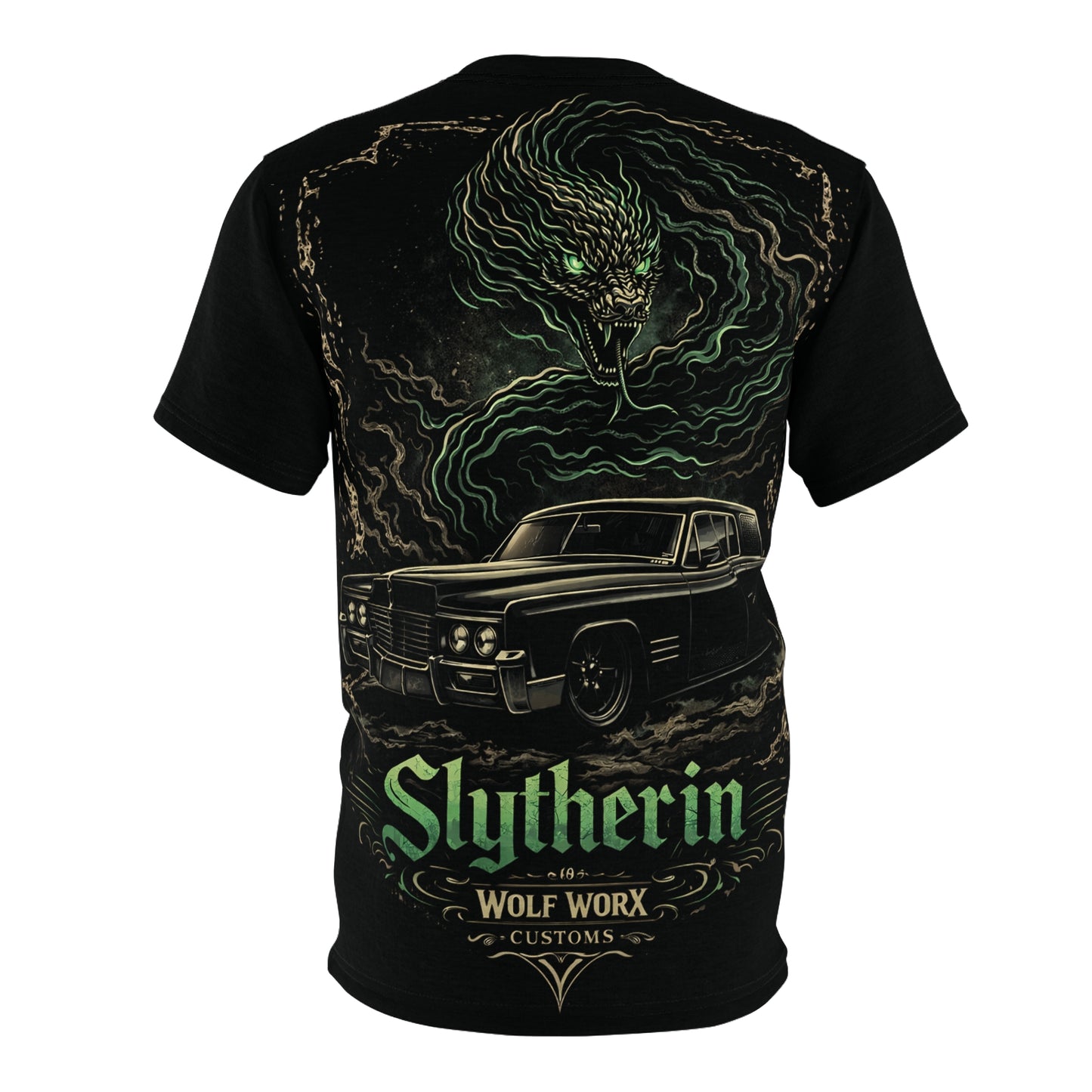Wolf Worx Customs "Hogwarts Hotrods" Slytherin T- Shirt