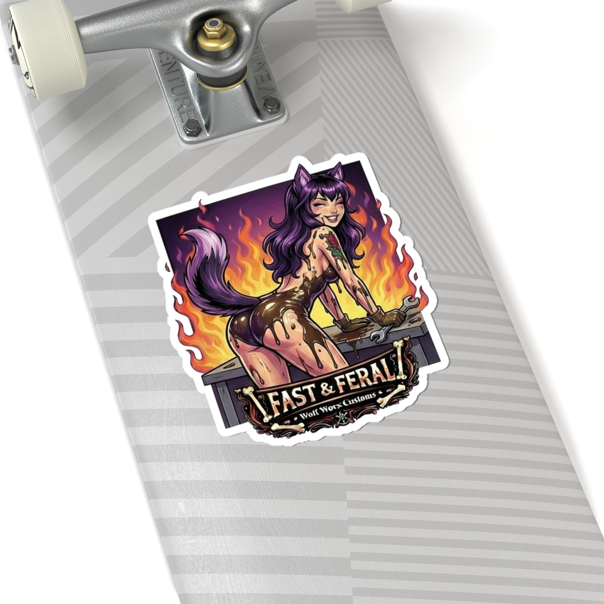 Wolf Worx Customs Fast & Feral Anime Sticker
