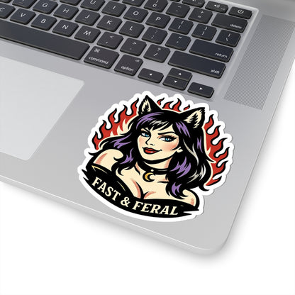 Wolf Worx Customs Fast & Feral Change Sticker