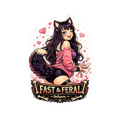 Wolf Worx Customs Fast & Feral Kenzie Killz Wink Sticker
