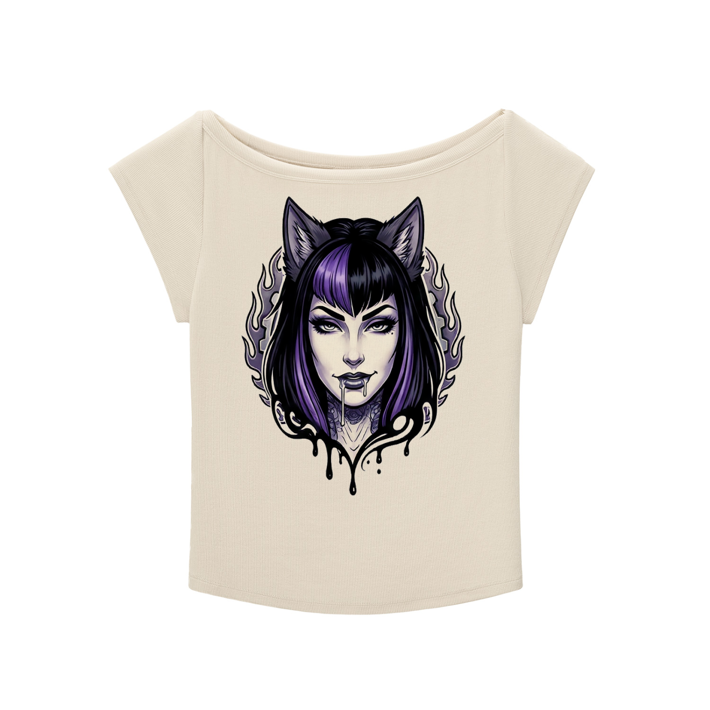 Fast & Feral Tattoo Flash Essential Wide Neck Baby T-shirt