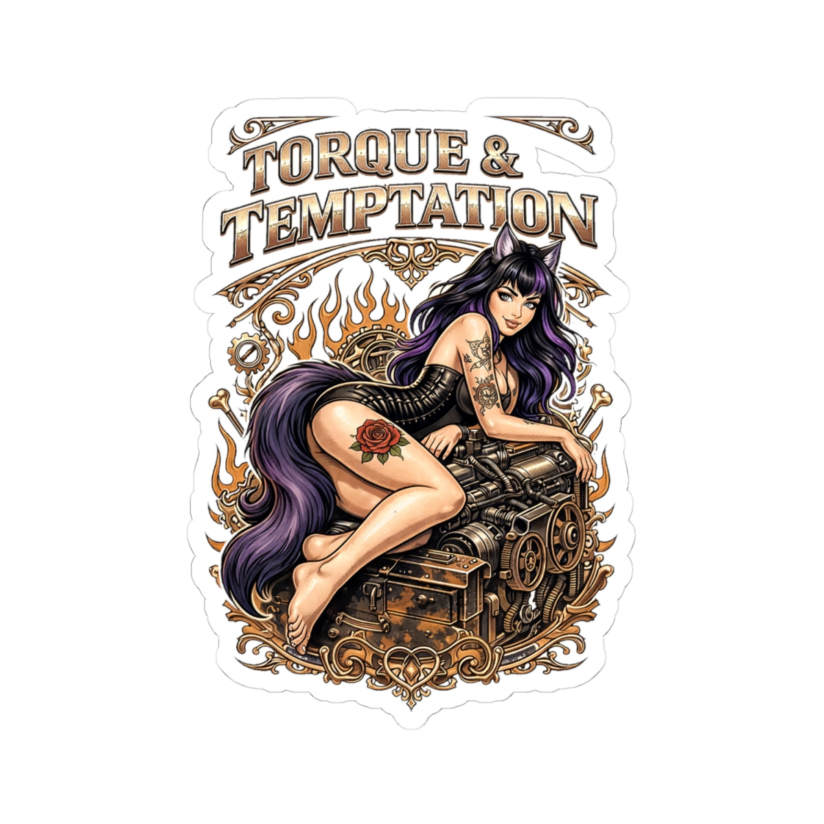 Wolf Worx Customs Fast and Feral Sticker