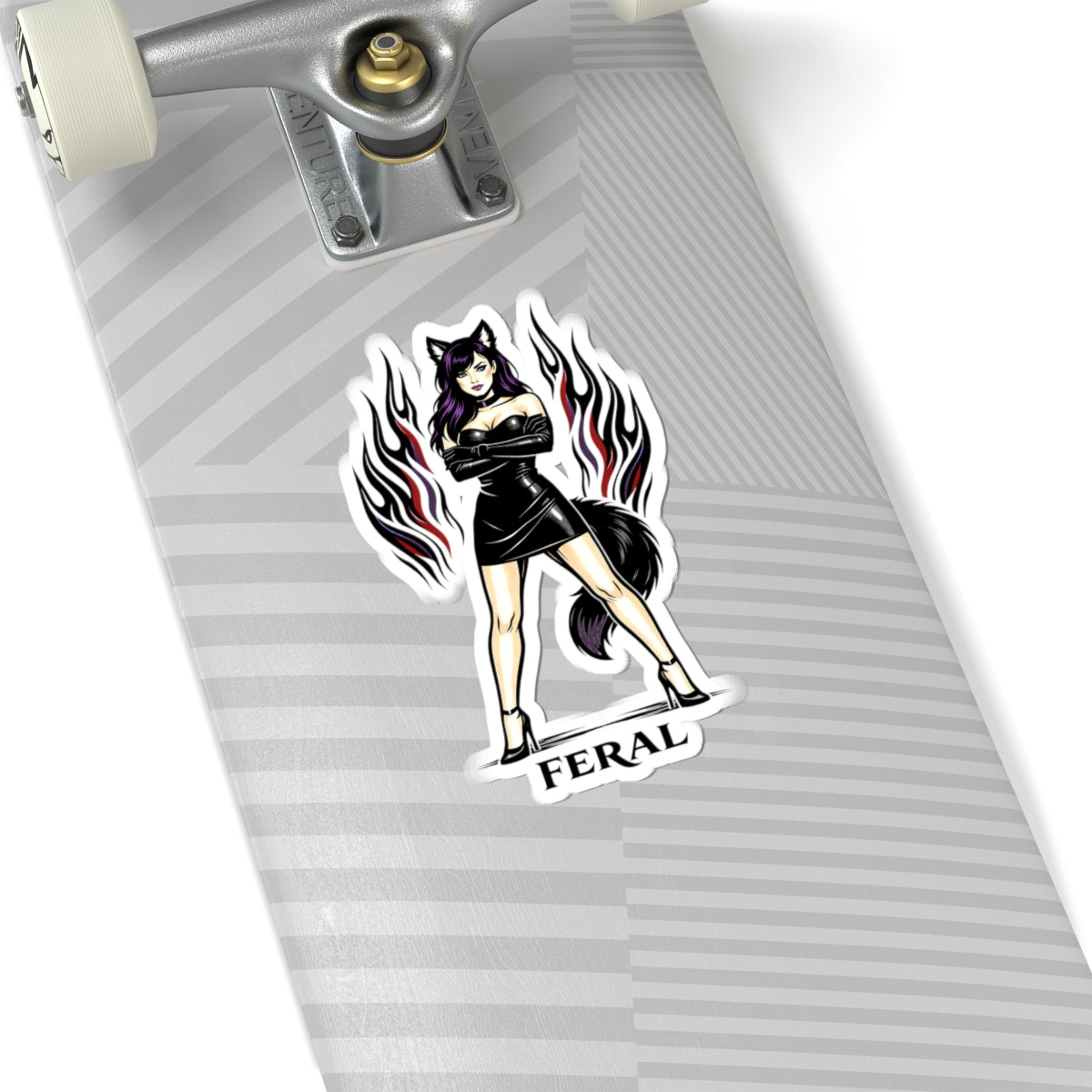 Wolf Worx Customs Feral Pinup Sticker