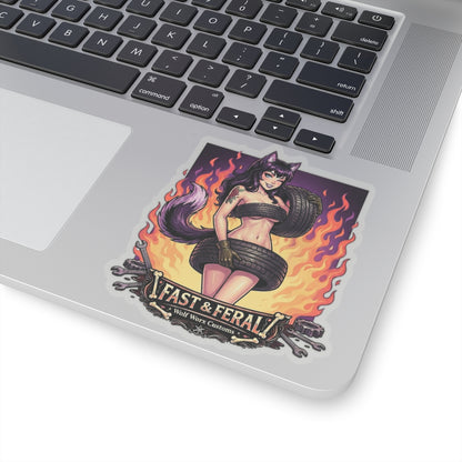 Wolf Worx Customs Fast & Feral Anime Sticker