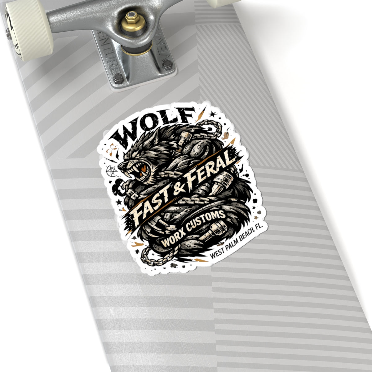 Wolf Worx Customs Wolf Snake Sticker