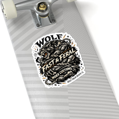Wolf Worx Customs Wolf Snake Sticker