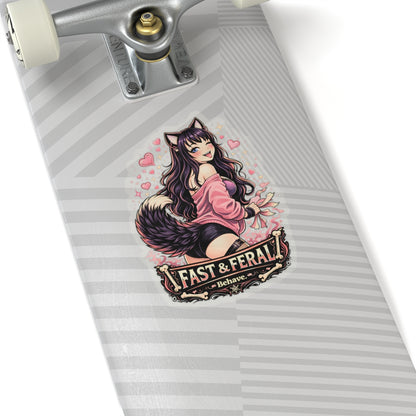 Wolf Worx Customs Fast & Feral Kenzie Killz Wink Sticker