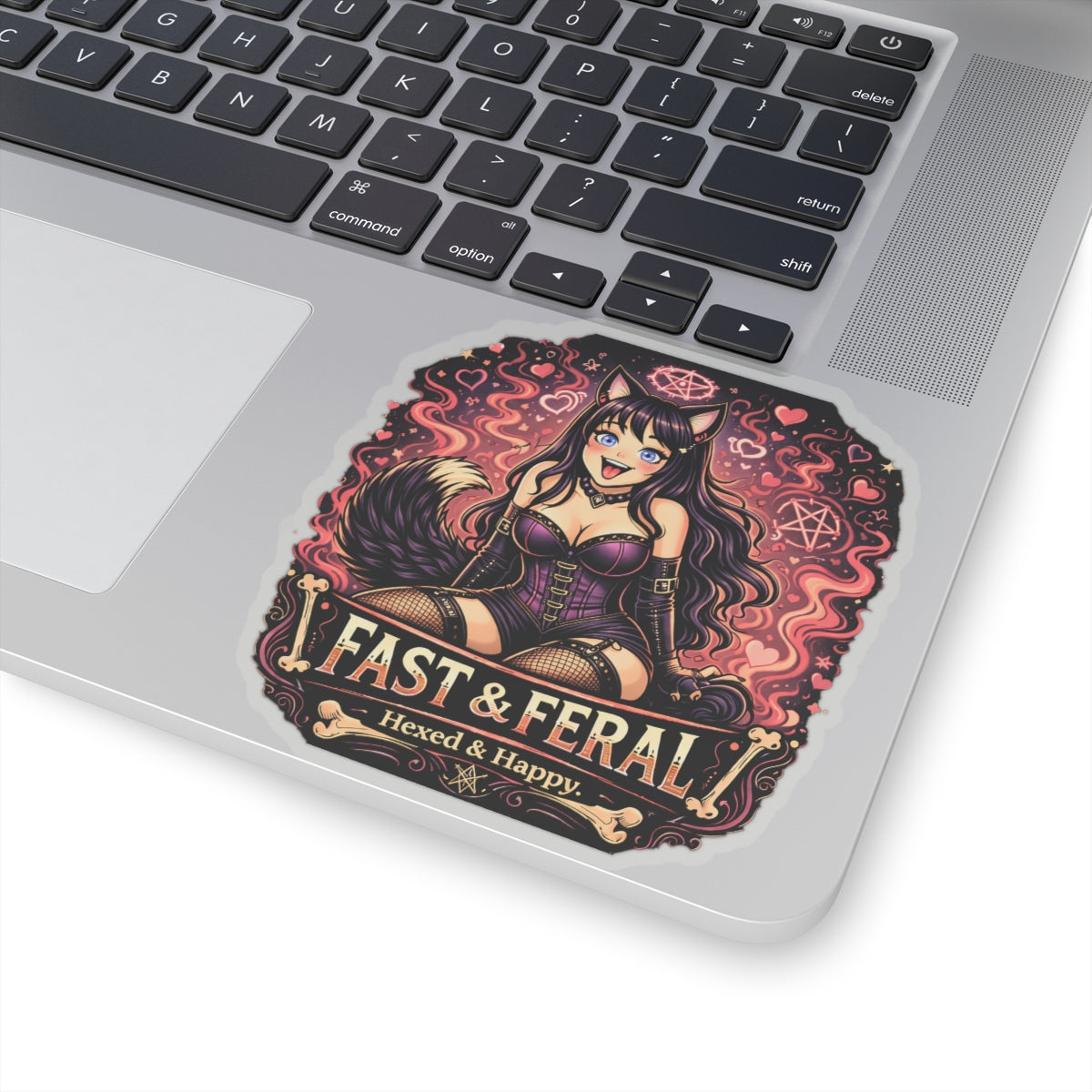 Wolf Worx Customs Fast & Feral Kenzie Killz Hexed and Happy Sticker