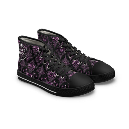 Fast & Feral Purple Skull Women's High Top Sneakers
