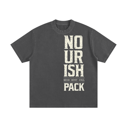 No Ur Ish NOURISH Heavyweight Vintage Washed Frayed T-Shirt