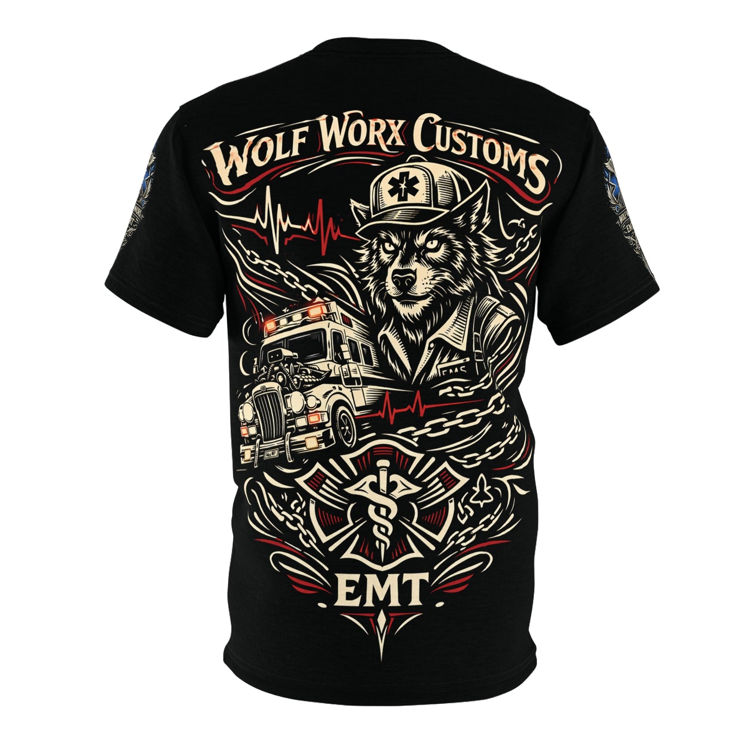 Wolf Worx Customs Hot Rod Heroes EMT T Shirt