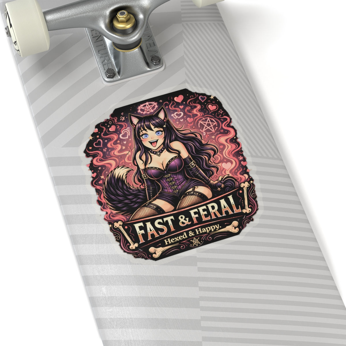 Wolf Worx Customs Fast & Feral Kenzie Killz Hexed and Happy Sticker