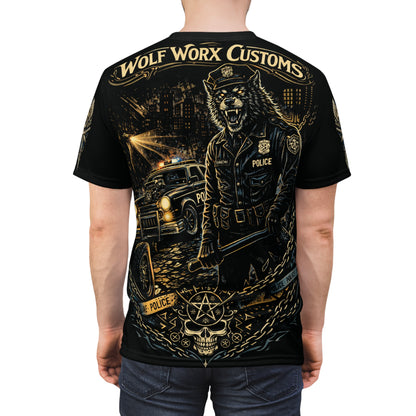 Wolf Worx Customs Hot Rod Heroes Police T Shirt