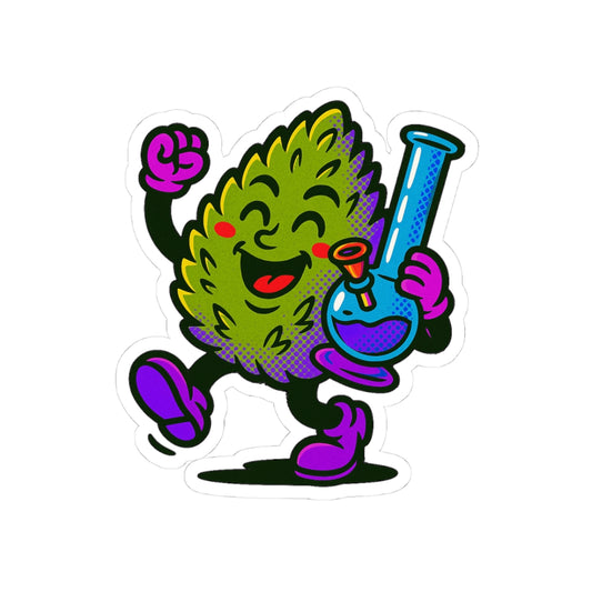 Cheerful Cannabis Stickers, Fun Vibes Accessories for Stoners, Laptop Decor, Cannabis Enthusiasts Gifts, Colorful Weed Art, Cool Stickers