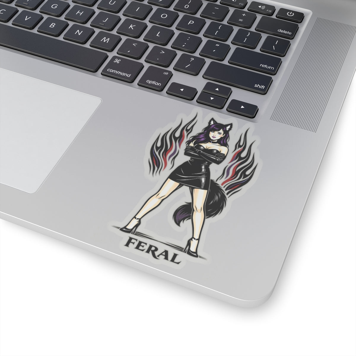 Wolf Worx Customs Feral Pinup Sticker
