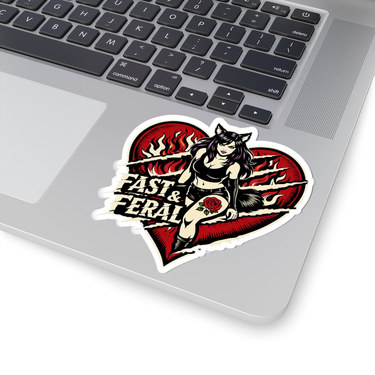 Wolf Worx Customs Fast & Feral Claw Your Heart Out Sticker