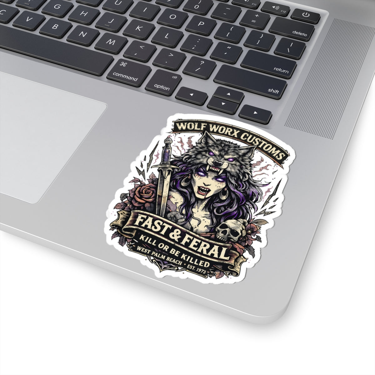 Wolf Worx Customs Kill or Be Killed Gasoline Gospel Sticker