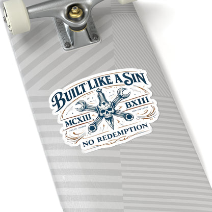 Wolf Worx Customs Built Like A Sin Sticker