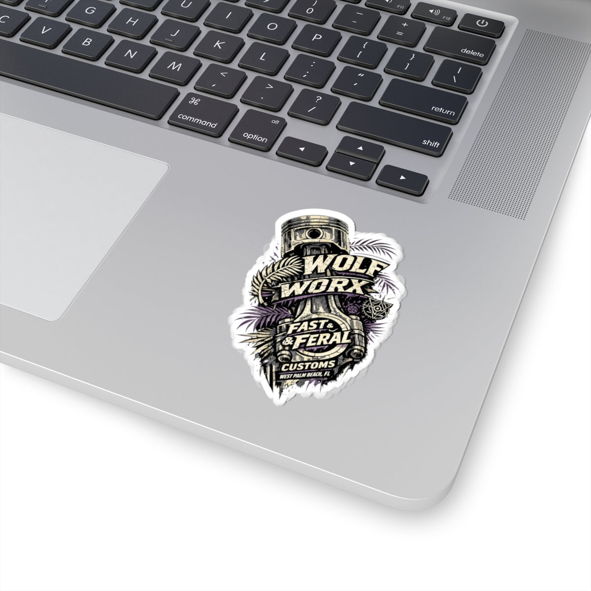 Wolf Worx Customs Piston Palm Sticker