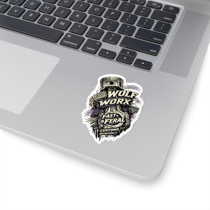 Wolf Worx Customs Piston Palm Sticker