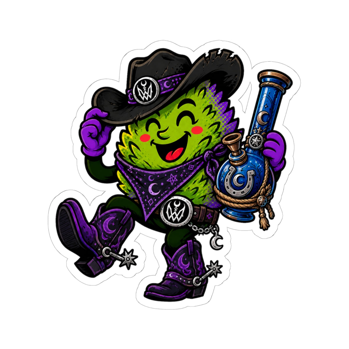 Cannabis Cowboy Cutie Kenzie Killz x Double W Supply Co Collab Sticker