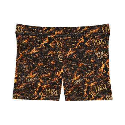 Fast & Feral Flame Wolf Hot Shorts