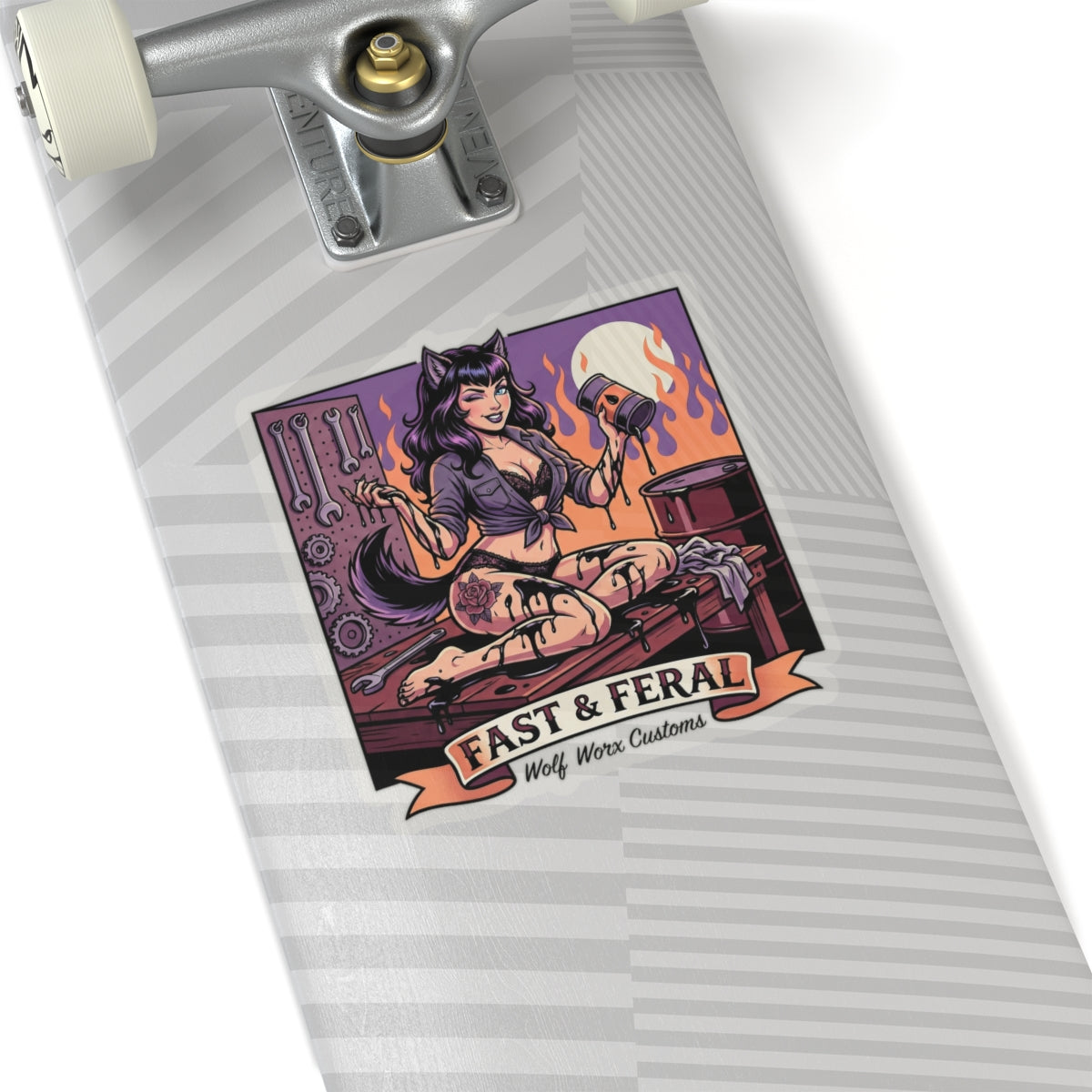 Wolf Worx Customs Fast & Feral Anime Sticker