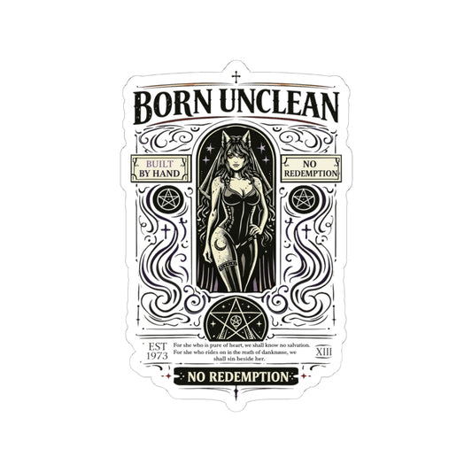 Wolf Worx Customs Born Unclean Sticker