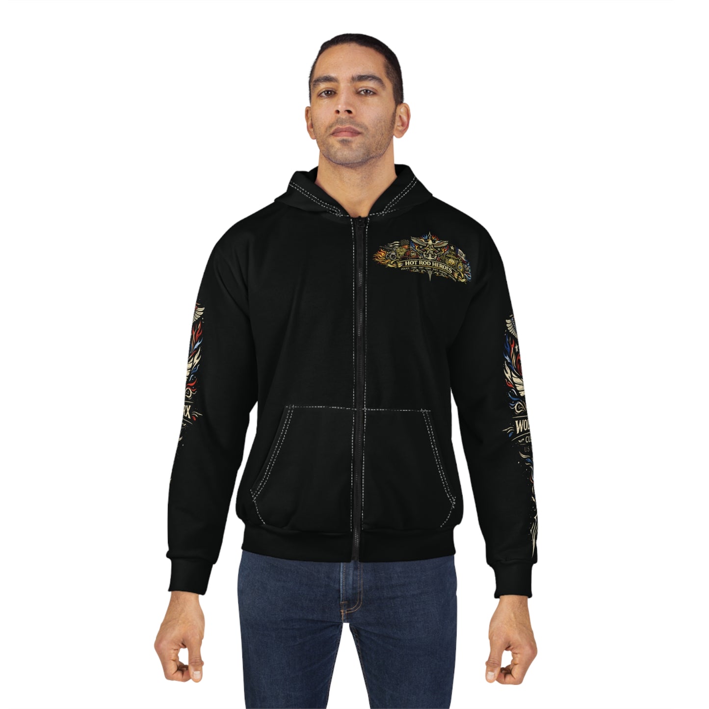Wolf Worx Customs Hot Rod Heroes Combined Forces Hoodie