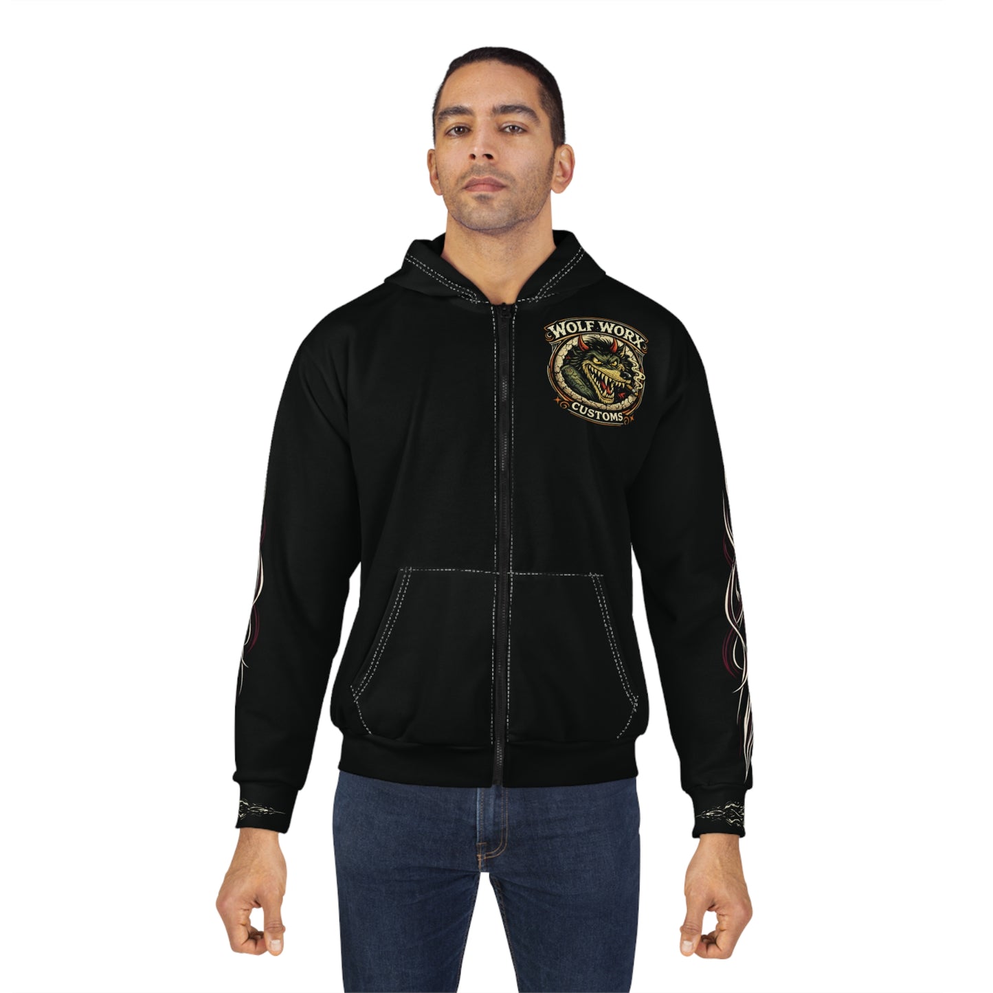 Wolf Worx Customs Raised On Legacy Rat Fink Pinstripe Inspired Vintage Hoodie