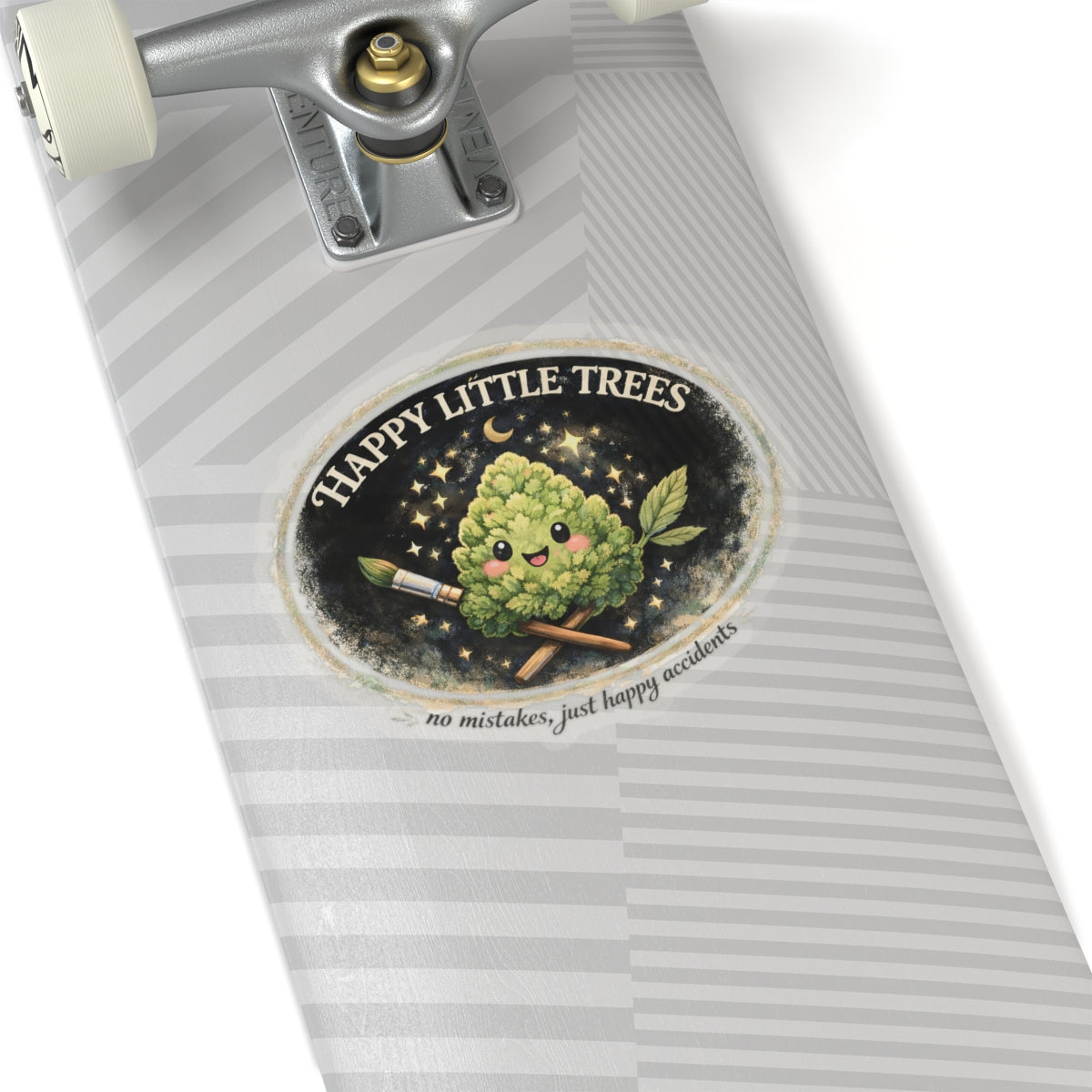 Kenzie Killz Manic Merch Happy Little Trees Badge Sticker