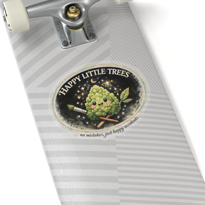 Kenzie Killz Manic Merch Happy Little Trees Badge Sticker