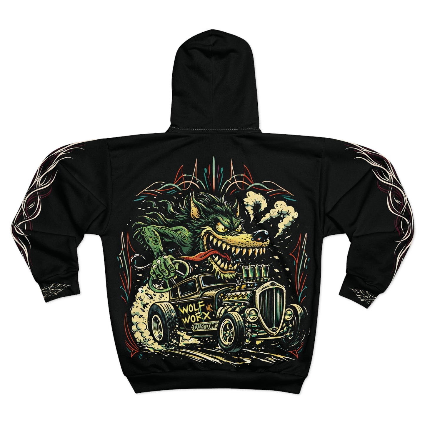 Wolf Worx Customs Raised On Legacy Rat Fink Pinstripe Inspired Vintage Hoodie