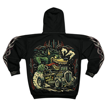 Wolf Worx Customs Raised On Legacy Rat Fink Pinstripe Inspired Vintage Hoodie