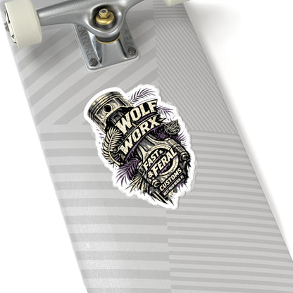 Wolf Worx Customs Piston Palm Sticker