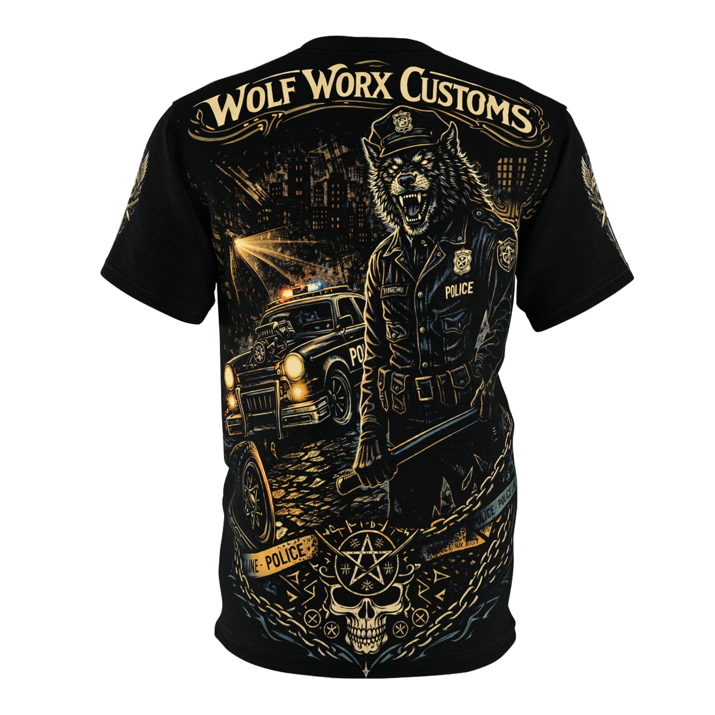 Wolf Worx Customs Hot Rod Heroes Police T Shirt