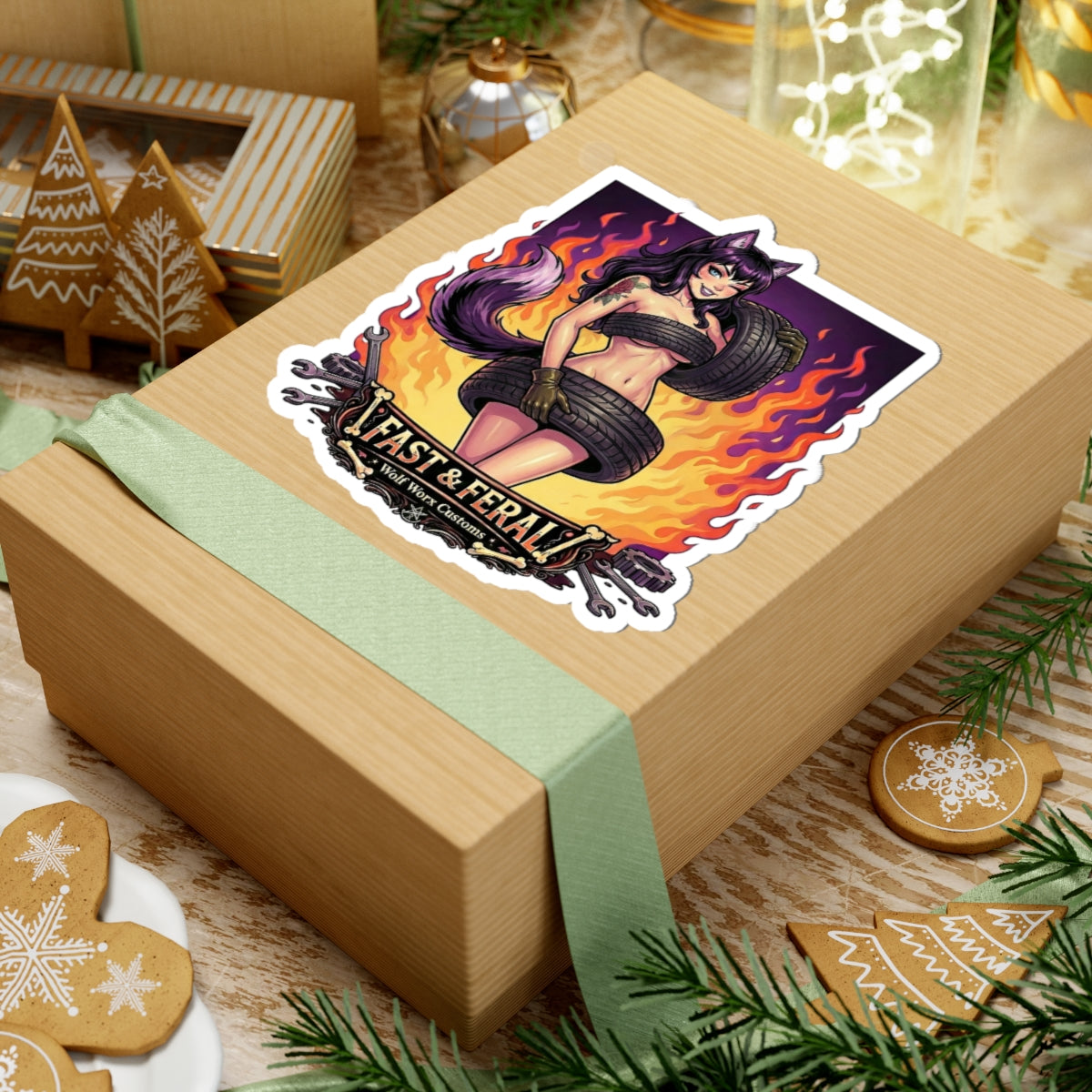 Wolf Worx Customs Fast & Feral Anime Sticker