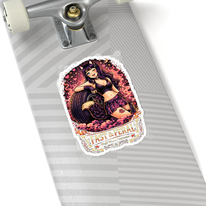 Wolf Worx Customs Fast & Feral Kenzie Killz Tire Sticker