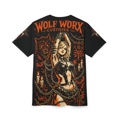 Wolf Worx Customs Raised On Legacy Pinstripe Sacrifice T- Shirt