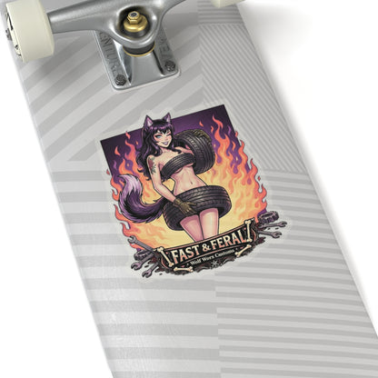 Wolf Worx Customs Fast & Feral Anime Sticker