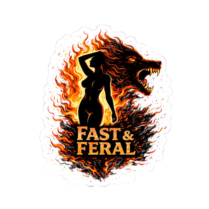 Wolf Worx Customs Flame Pinup Sticker