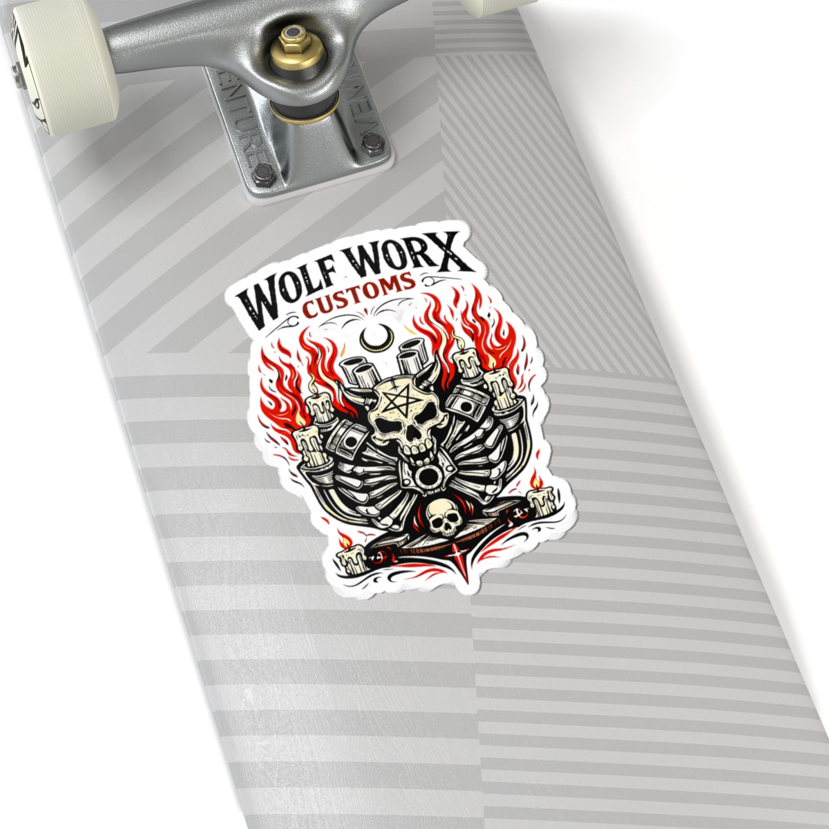 Wolf Worx Customs Motor Fire Sticker